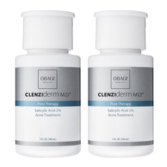 Obagi CLENZIderm Pore Therapy toner bottle close-up for clear pores.