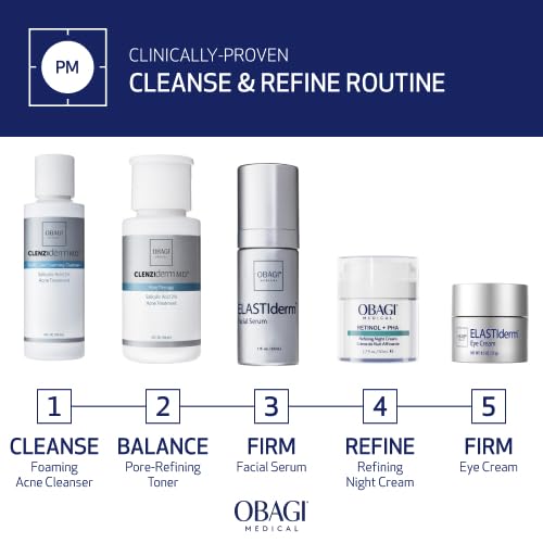 Obagi toner held in hand showcasing lightweight refreshing formula.