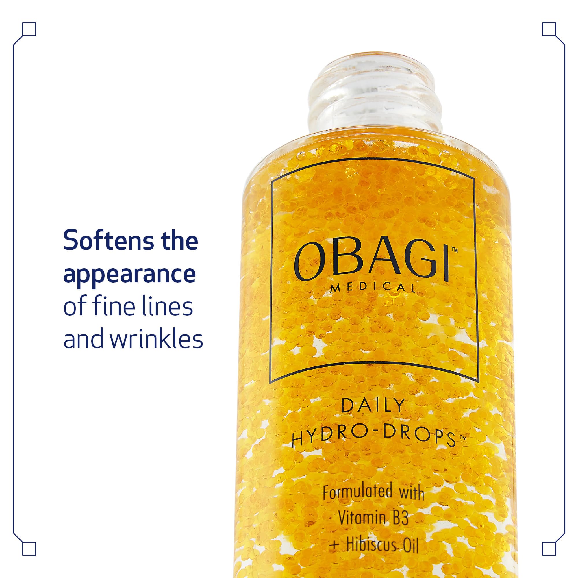 Obagi Daily Hydro-Drops texture swatch highlights lightweight hydration absorbing quickly