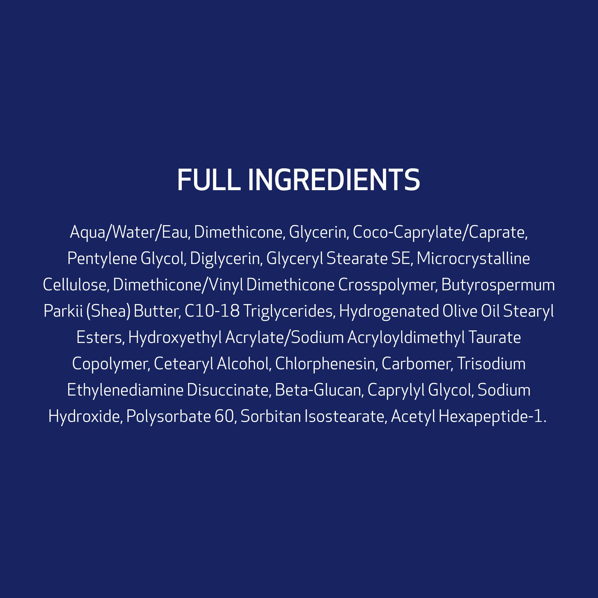 Obagi ELASTIderm Advanced Filler ingredients list highlights peptide technology.