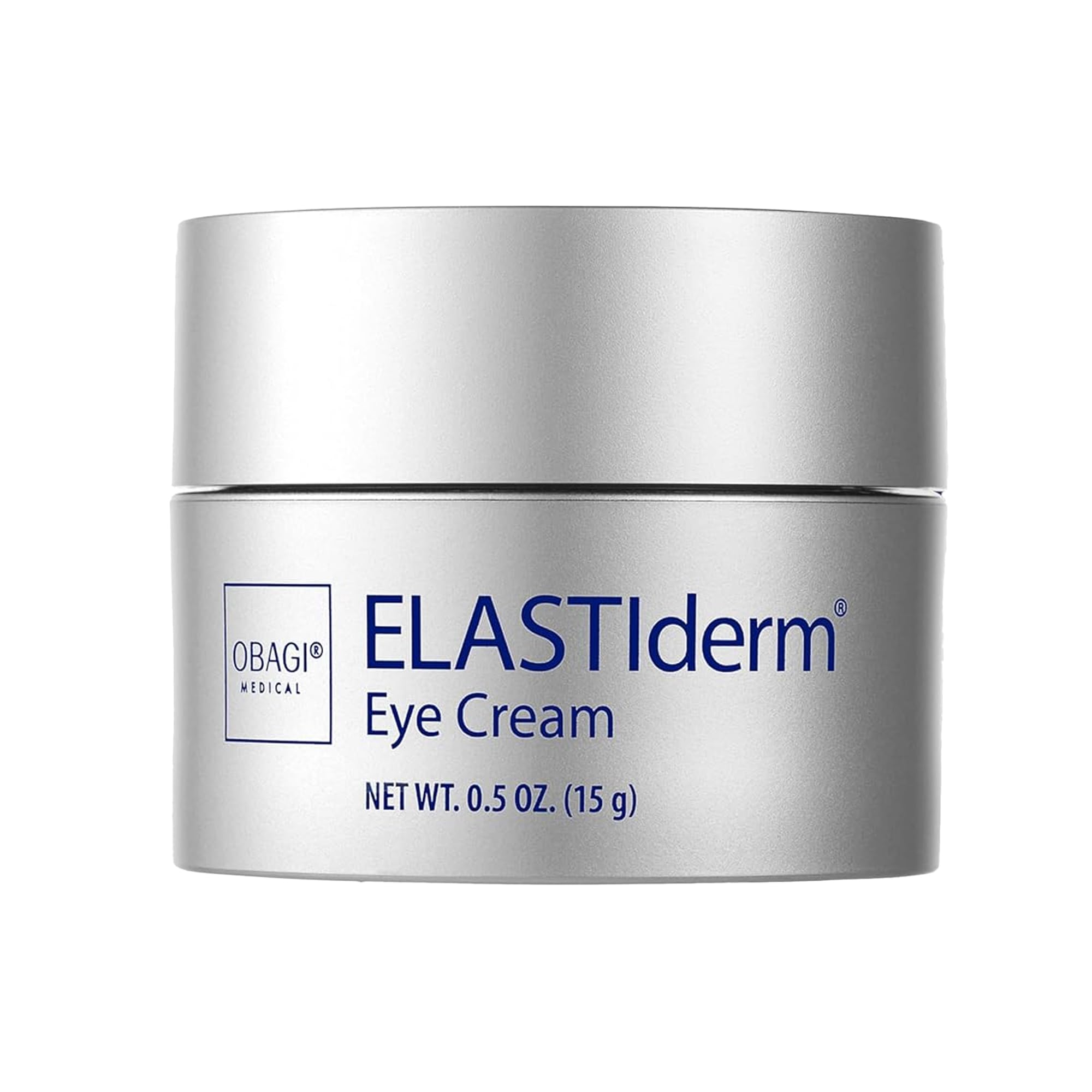 Obagi ELASTIderm Eye Cream packaging showcases premium eye-area care for smoother-looking skin.
