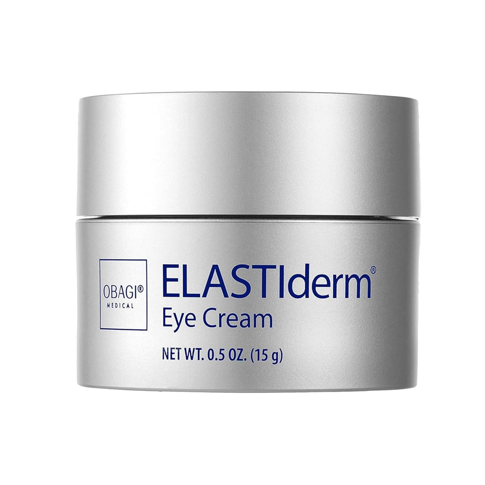 Obagi ELASTIderm Eye Cream packaging showcases premium eye-area care for smoother-looking skin.