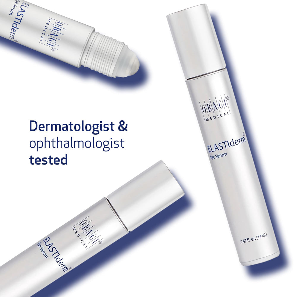 Obagi ELASTIderm Eye Serum packaging highlights premium medical-grade skincare.