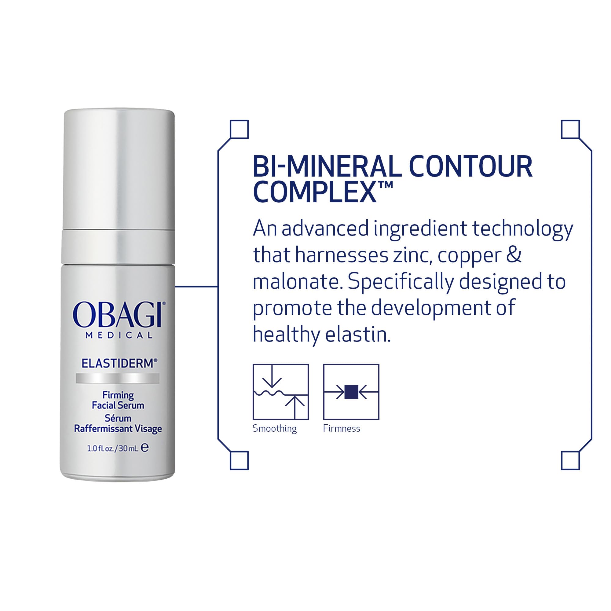 Obagi ELASTIderm Serum evening routine shot hints at overnight renewal.