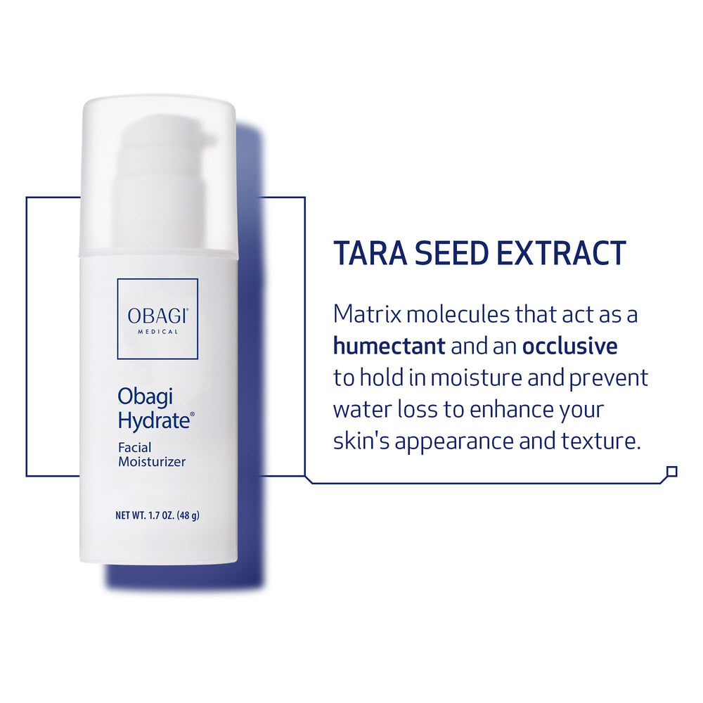 Obagi Hydrate avocado oil ingredient close-up conveys soothing hydration.