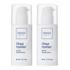 Obagi Hydrate facial moisturizer tube close-up shows creamy texture for lasting hydration.