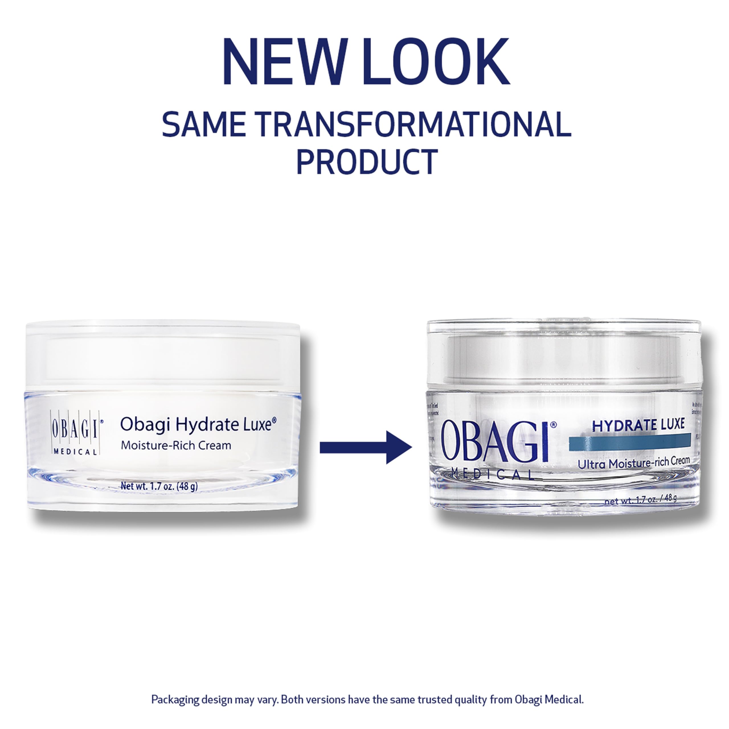 Obagi Hydrate Luxe balm texture emphasizes luxurious non-greasy moisturization