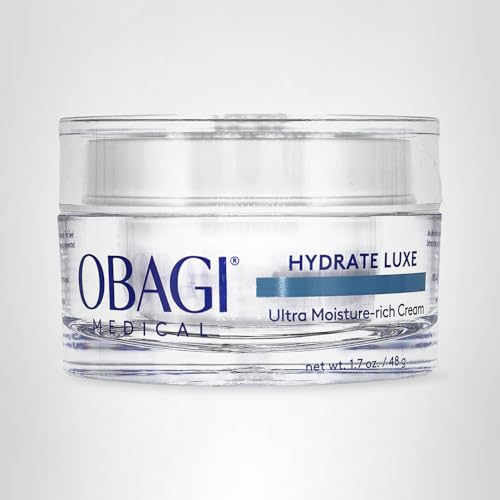 Obagi Hydrate Luxe packaging closeup communicates the 1.7 oz size and premium design