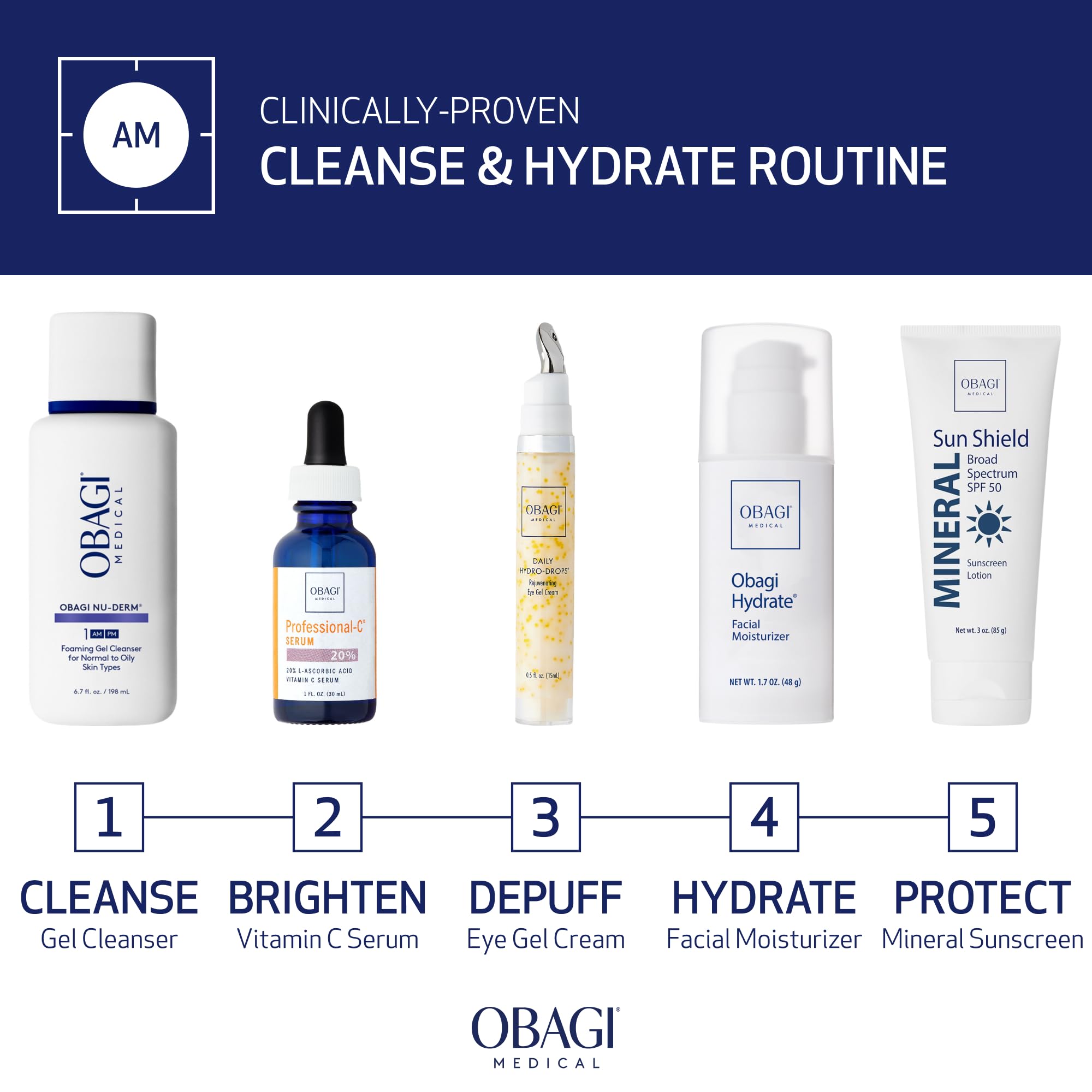 Obagi Hydrate shea butter highlight suggests rich skin nourishment.