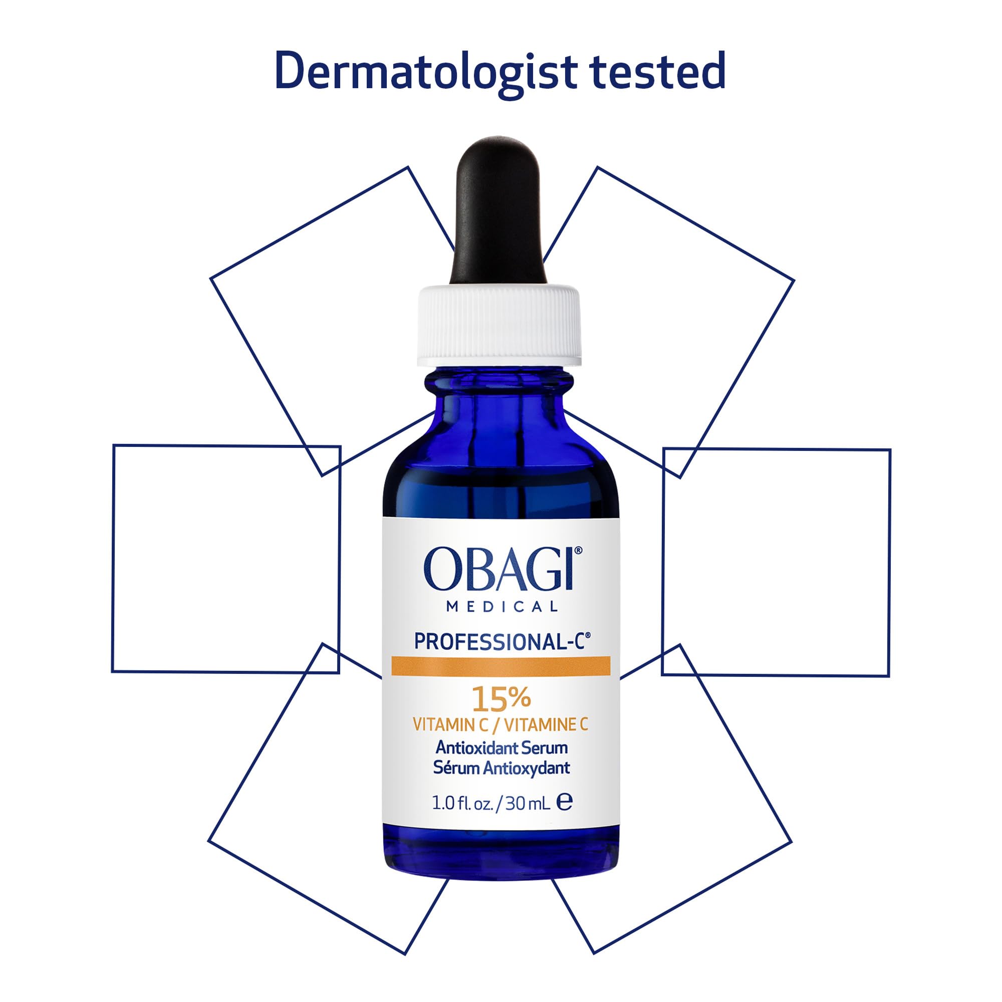 Obagi Medical brand logo on packaging reinforces trusted medical grade skincare