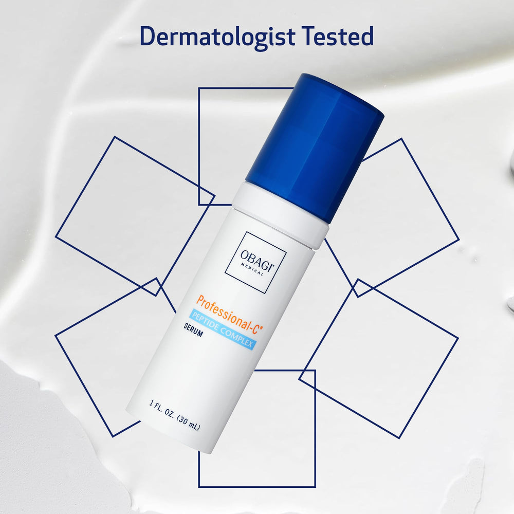 Obagi Medical logo on packaging signals dermatologist-tested skincare credibility.