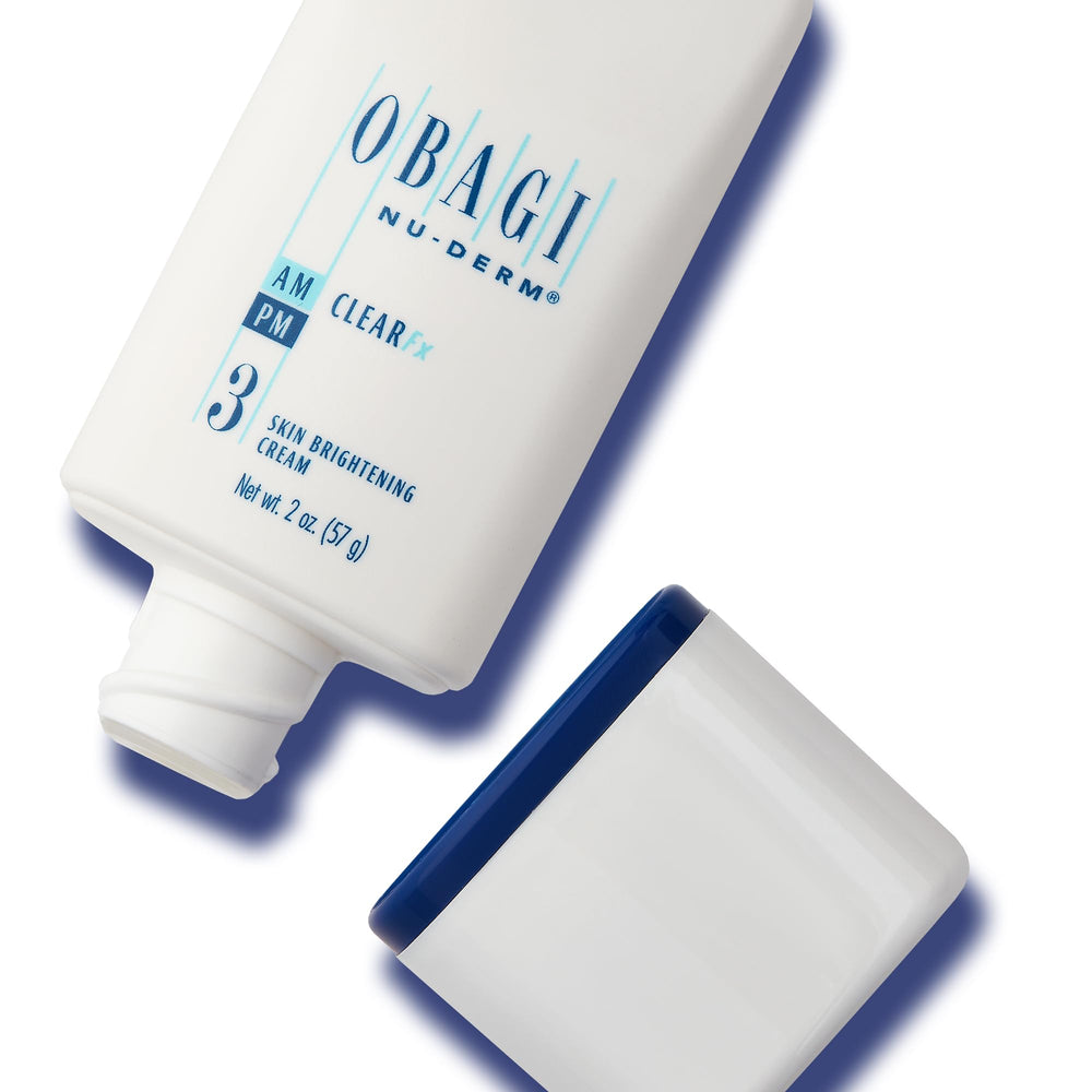 Obagi Medical Nu-Derm Clear Fx box packaging with branding and details.