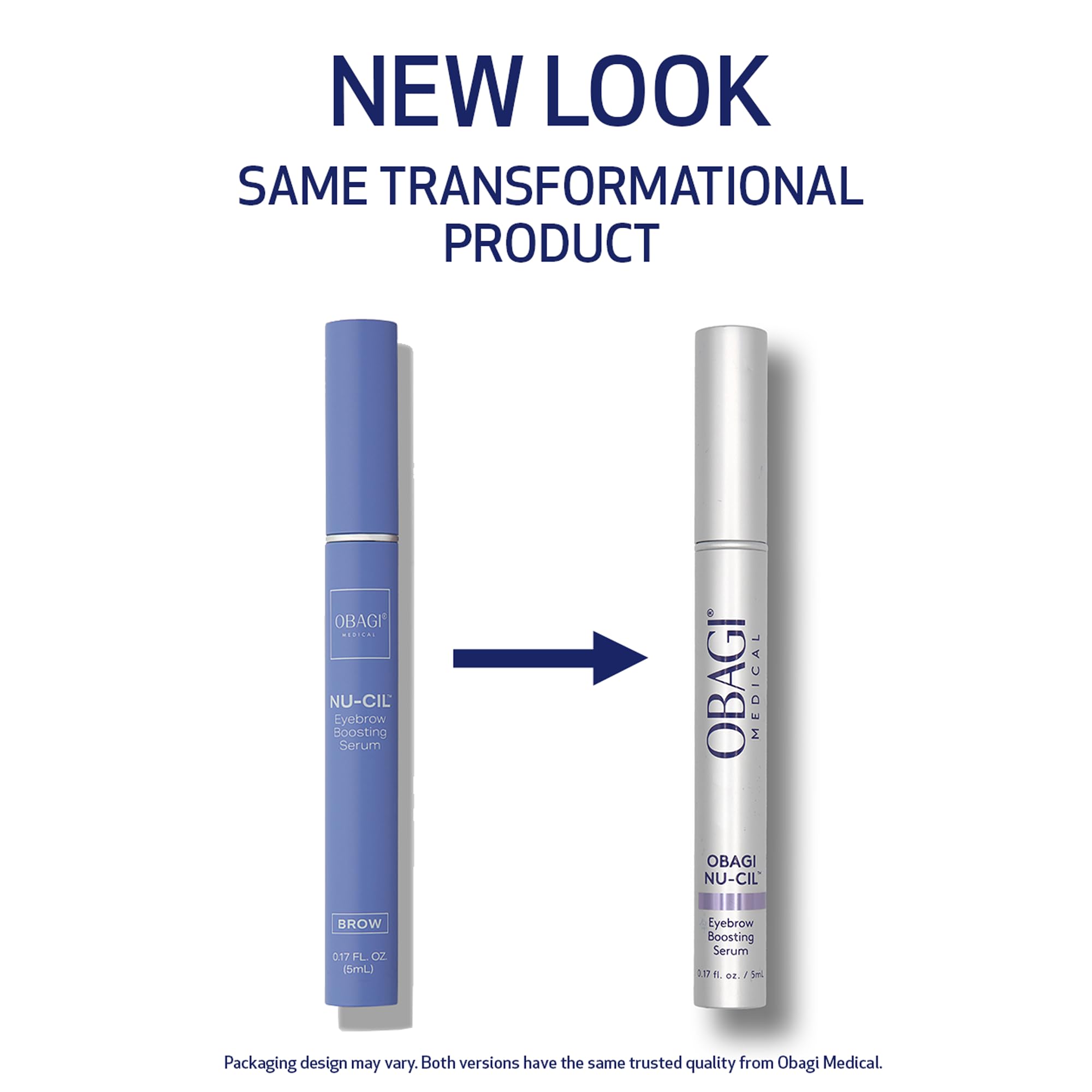 Obagi Nu-Cil eyebrow serum applicator brush shows easy daily application for brow density