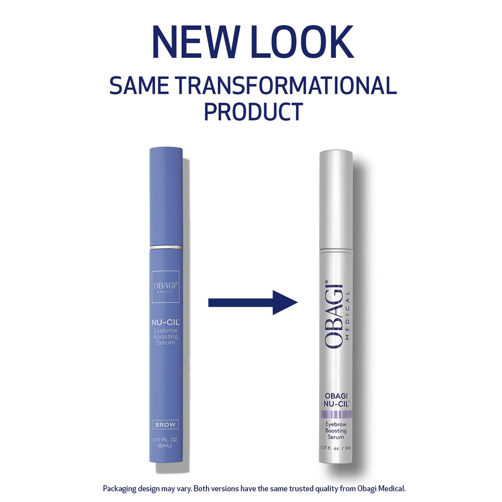 Obagi Nu-Cil eyebrow serum applicator brush shows easy daily application for brow density