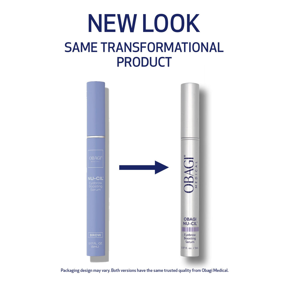 Obagi Nu-Cil applicator brush image highlights easy daily brow application