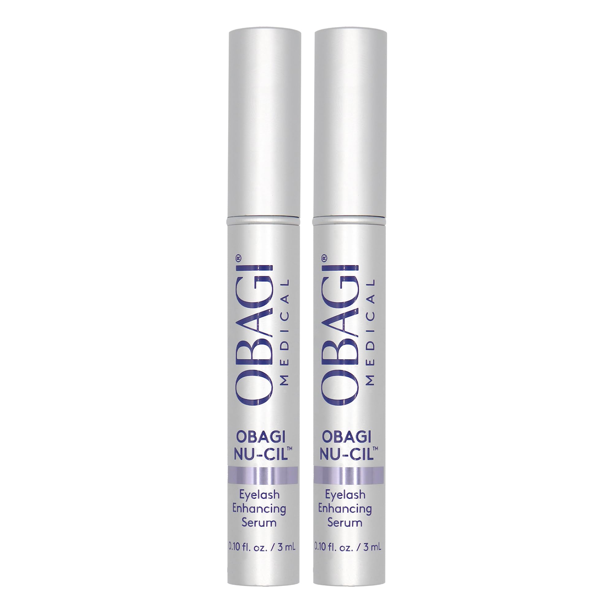 Obagi Nu-Cil serum bottle closeup showing lash nourishment support