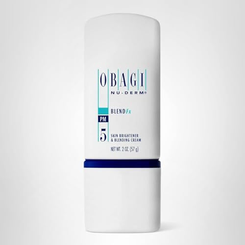 Obagi Nu-Derm Blend Fx with accompanying skincare items signaling a cohesive evening routine.