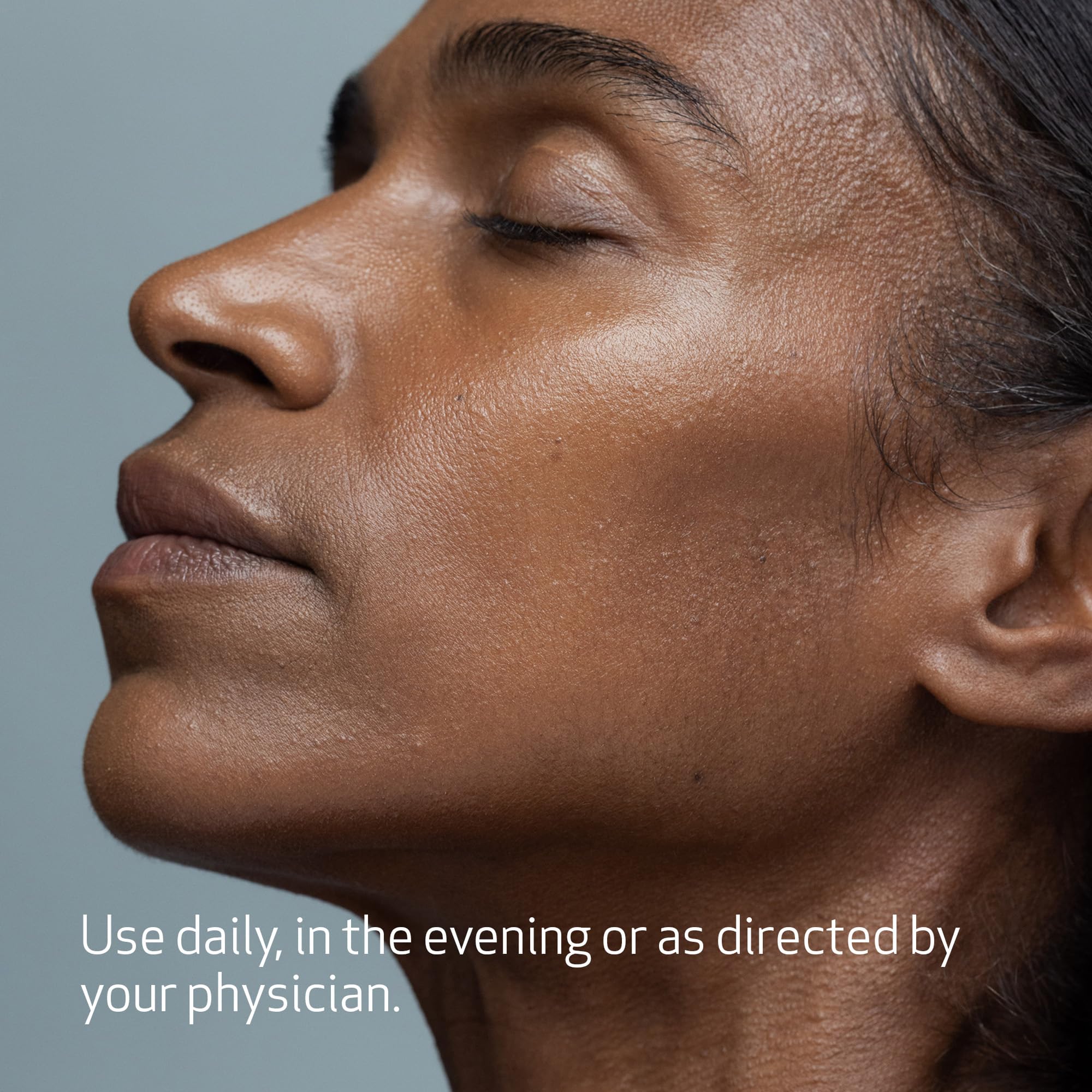 Obagi Nu-Derm Blend Fx pump close-up emphasizing easy, controlled nightly application.