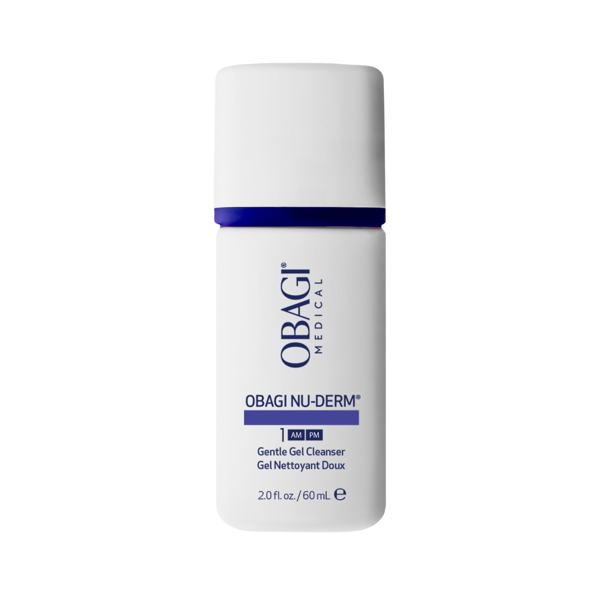 Obagi Nu-Derm Gentle Cleanser travel-size bottle offers on-the-go cleansing with makeup removal