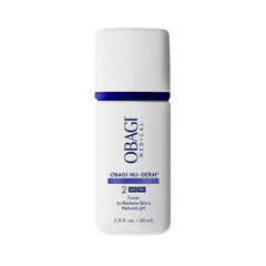 Obagi Nu-Derm Toner bottle close-up, alcohol-free balance for sensitive skin.