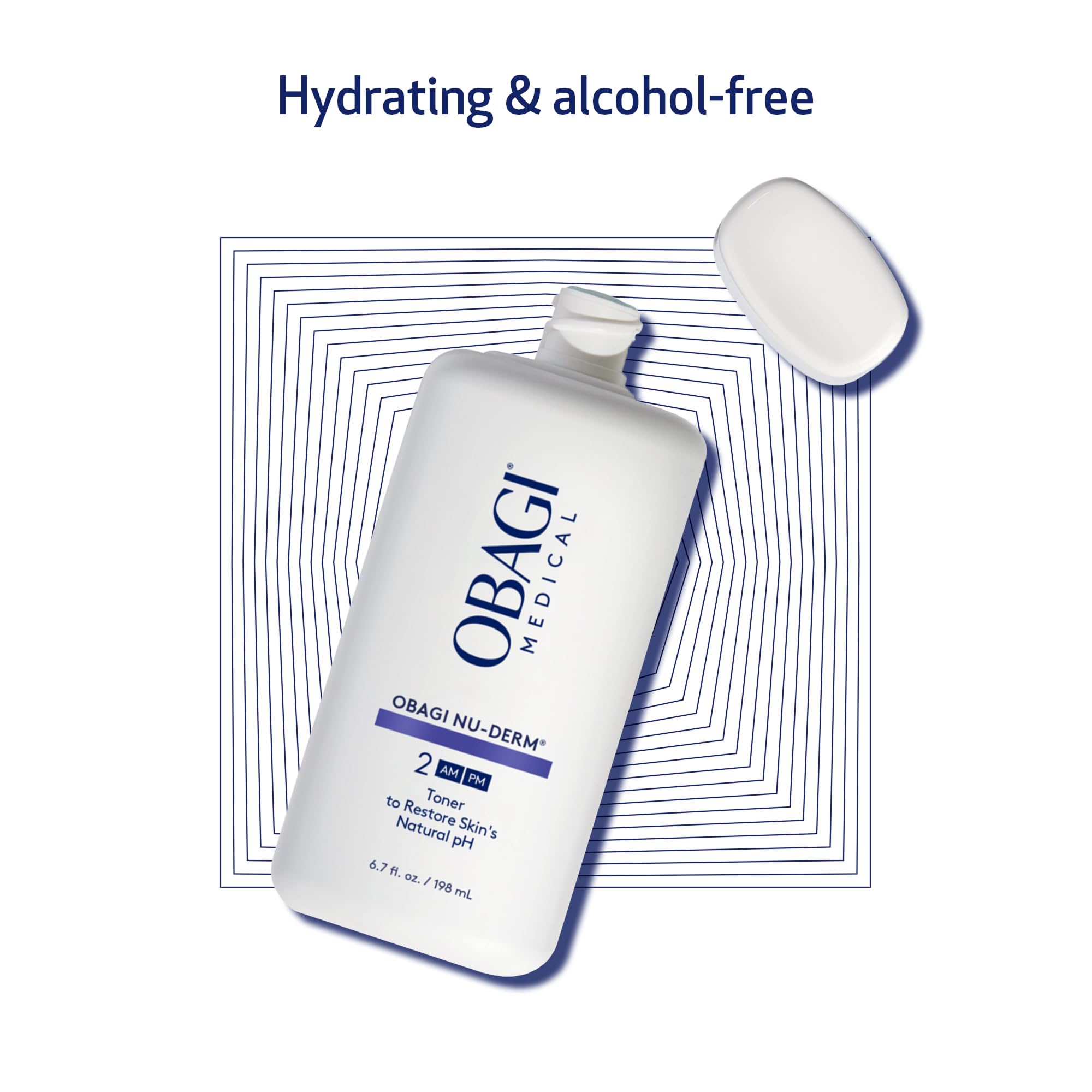 Obagi Nu-Derm Toner label indicates dermatologist tested compatibility.
