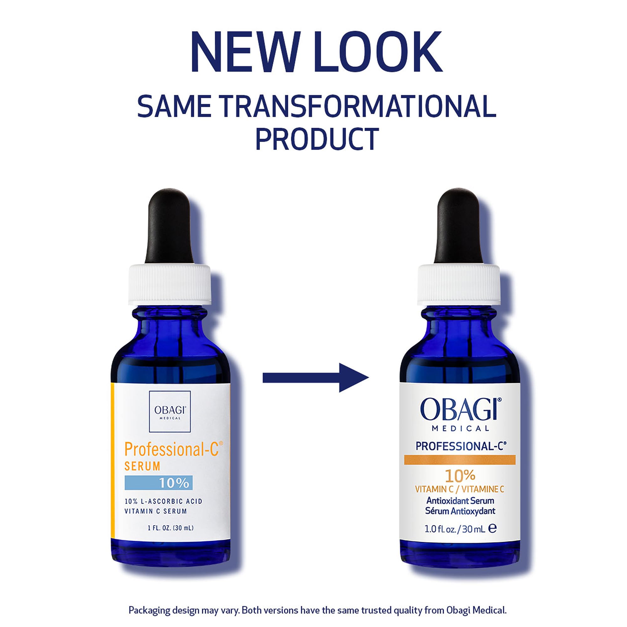 Obagi Professional-C 10% serum pump-dispense demonstrates easy daily application.