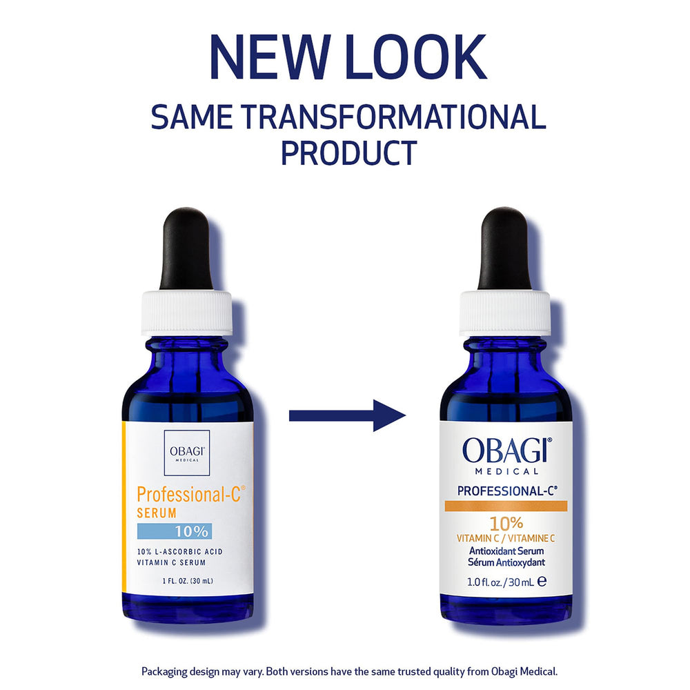 Obagi Professional-C 10% serum pump-dispense demonstrates easy daily application.