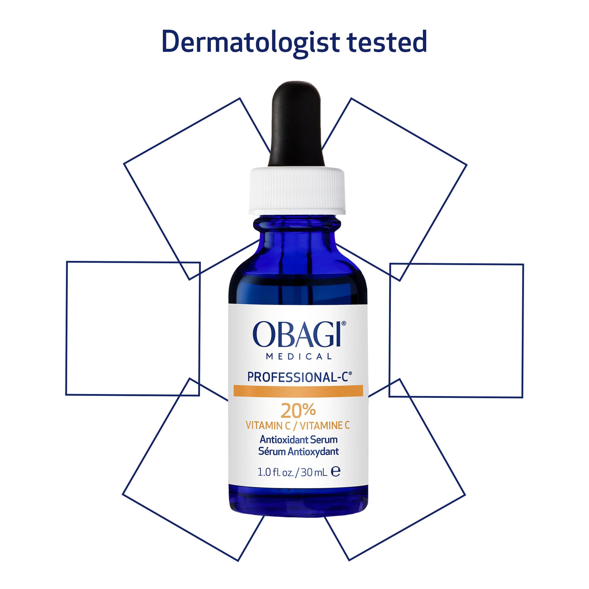 Obagi Professional C Serum 20% absorbed into skin leaving a smooth finish.