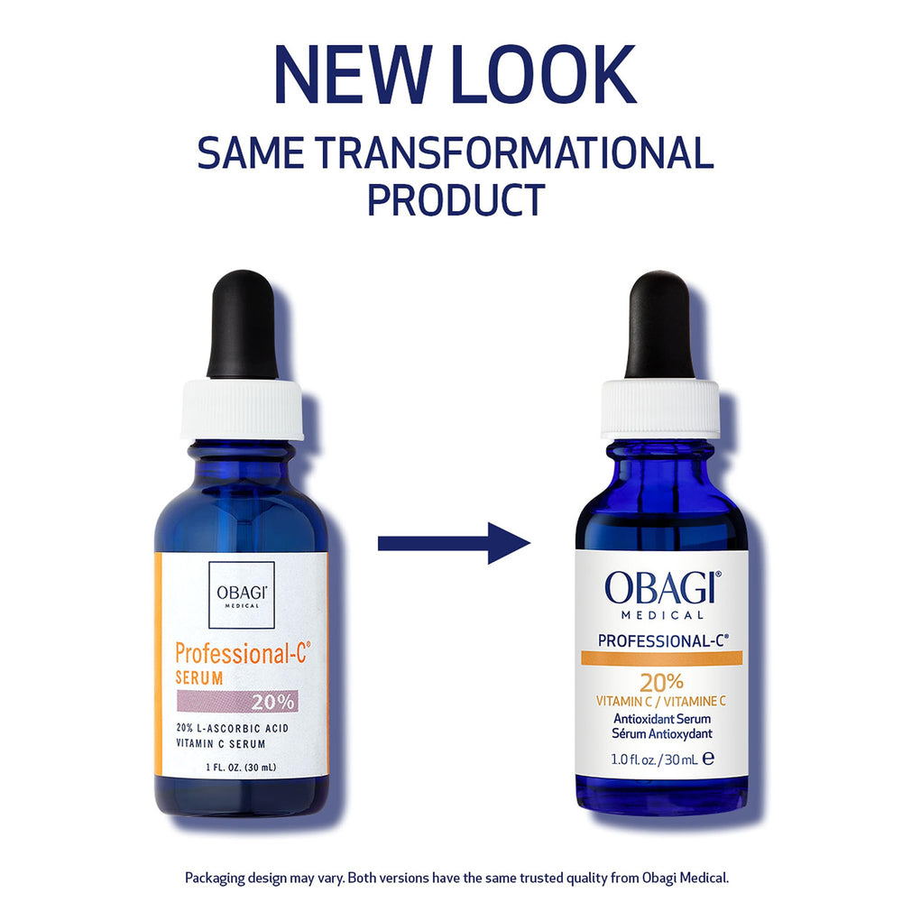 Obagi Professional C Serum 20% dropper demonstrates precise dispensing for targeted application.