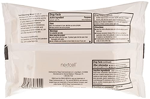 Obagi SUZANOBAGIMD wipes close-up showing textured cloth for gentle cleansing.