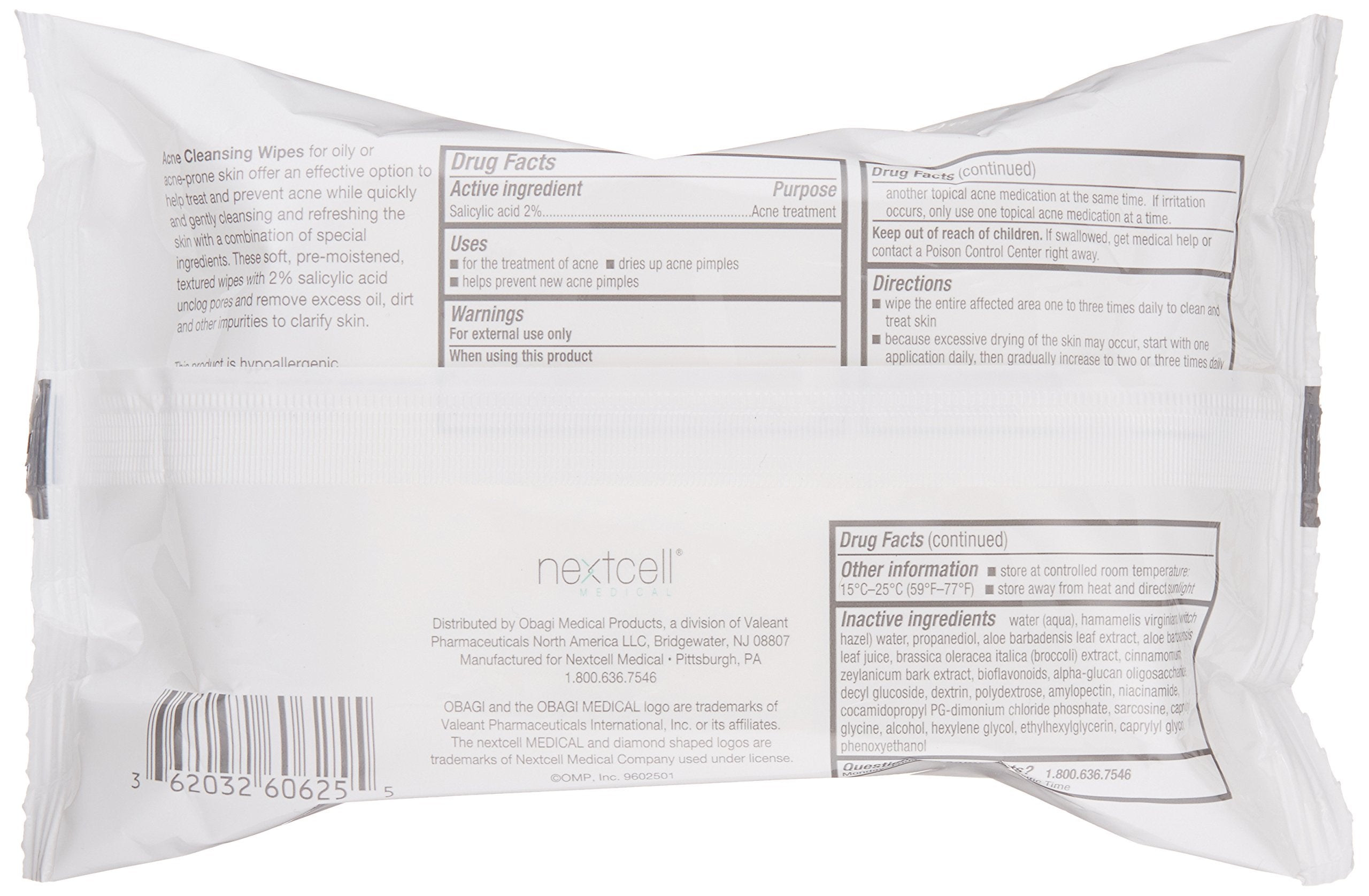 Obagi SUZANOBAGIMD wipes on hand offer refreshed, acne-prone skin after cleanse.