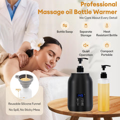 obecilc massage oil warmer digital display shows temperature and timer