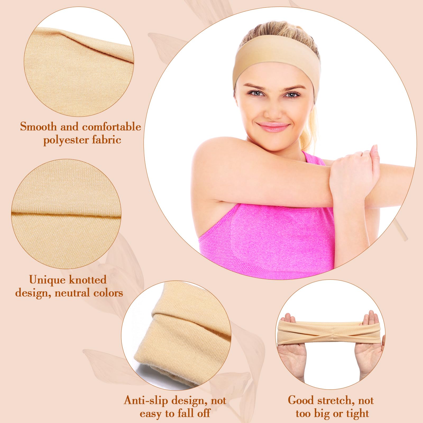 obeoby headbands for women absorb sweat to keep you cool during cardio and yoga sessions