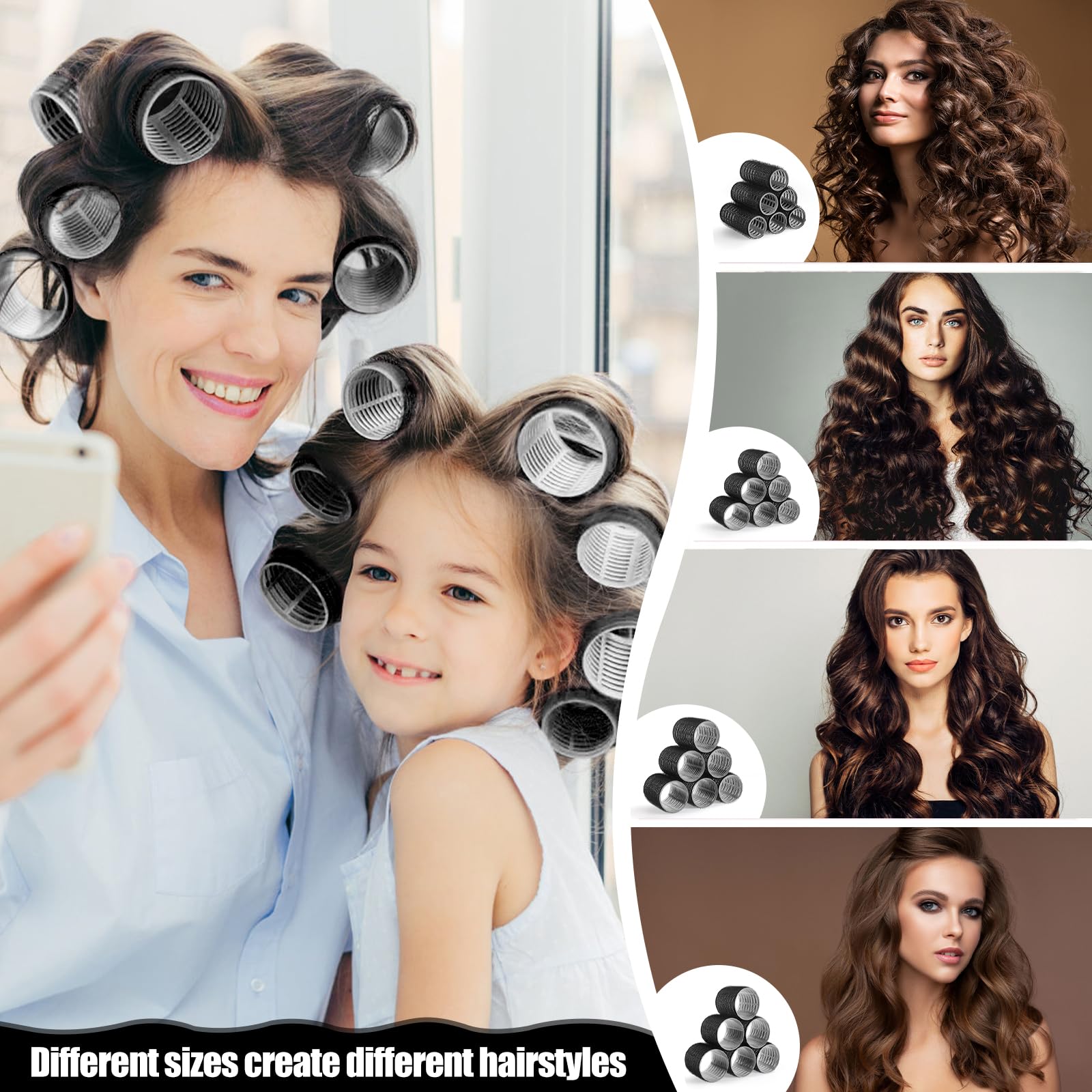 obeoby self-grip hair rollers 36mm ideal for bangs and mid-length styling