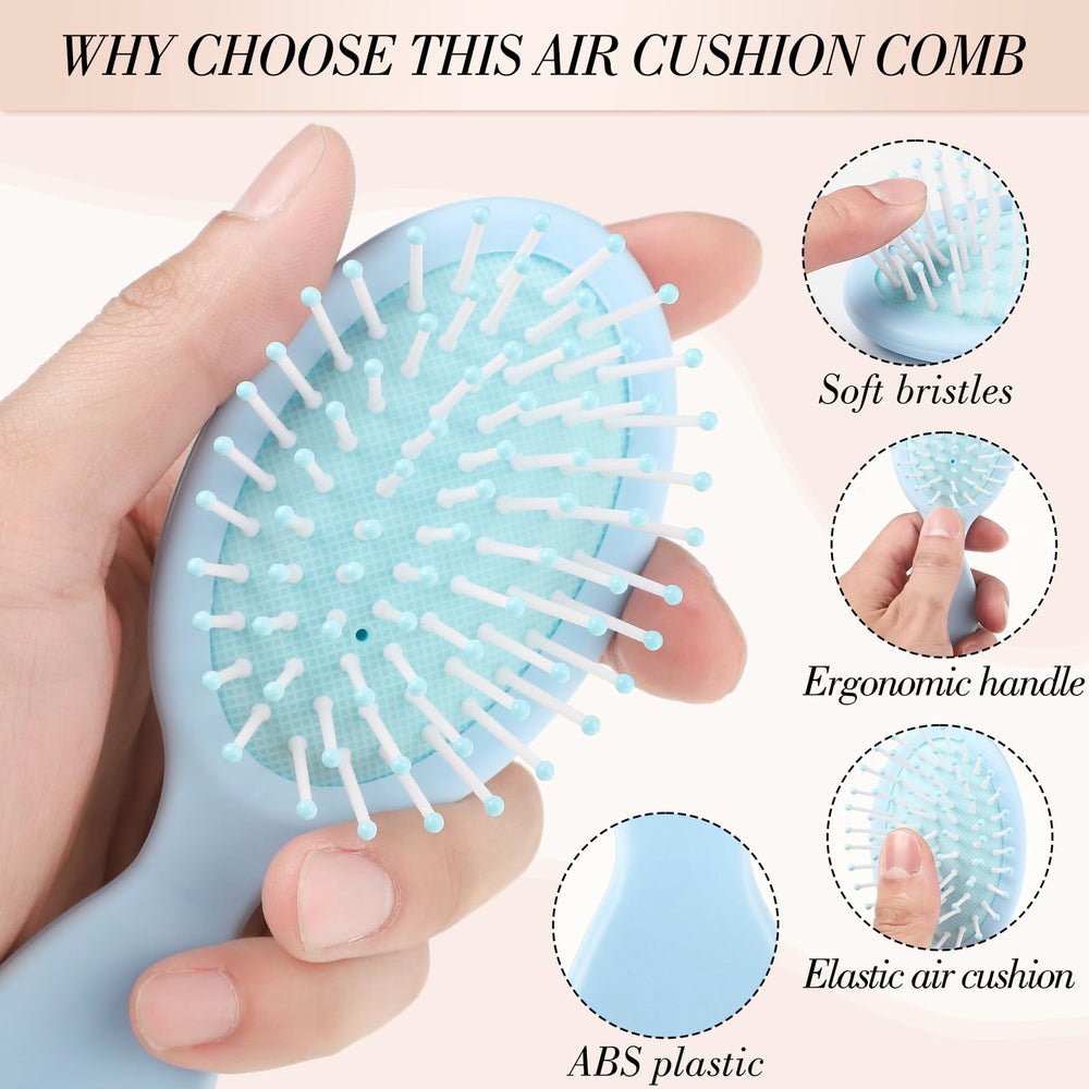 obeoby travel hair brush with non-slip grip for easy styling