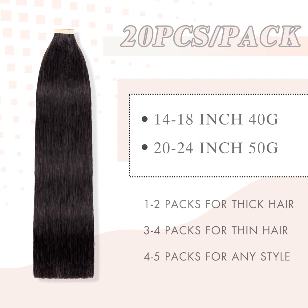 OBHD Remy straight tape-ins deliver silky texture and easy styling.