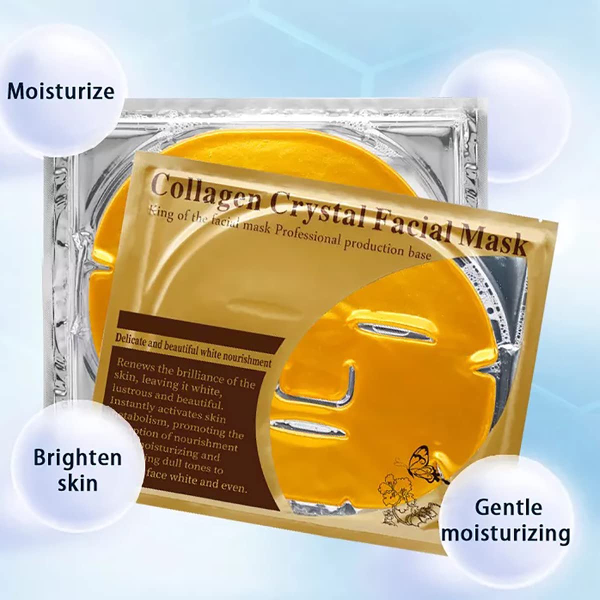 ObiPosay Collagen Mask serum-soaked bag preserves serum freshness for use.
