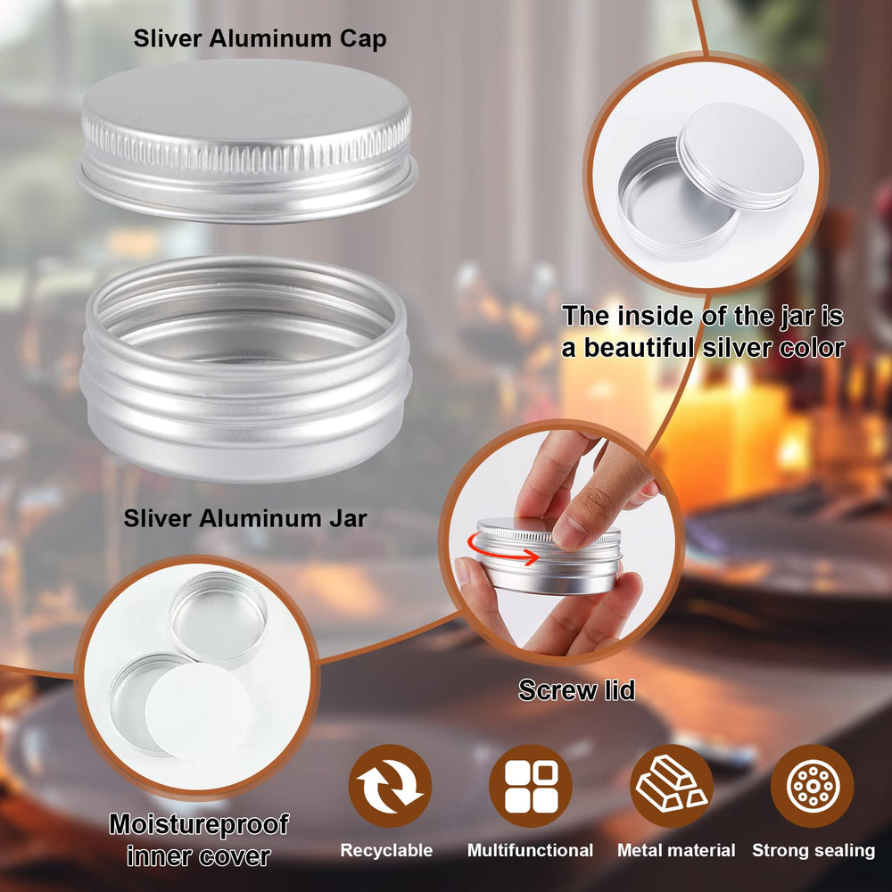 OBKJJ multi-use cosmetic tins suitable for homemade balms, candles, and spices.