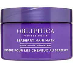 Obliphica Seaberry hair mask packaging highlighting premium hydration for dry hair