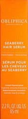 Obliphica Seaberry leave-in application shows easy damp-hair use for moisture.