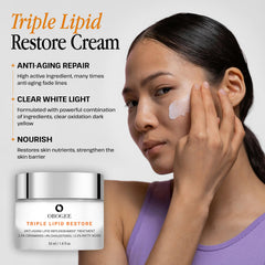 OBOGEE Triple Lipid-Peptide Cream neck/decollete shows daily anti-aging care.