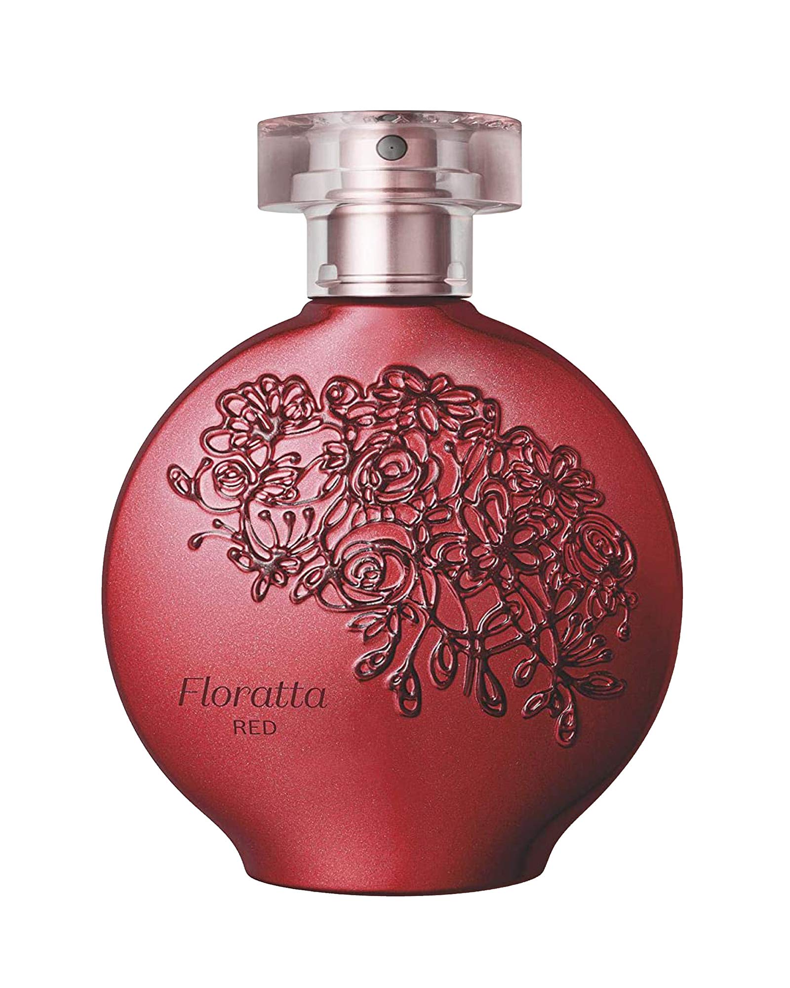 O BOTICARIO Floratta Red bottle in glass for everyday freshness with a lingering floral impression.