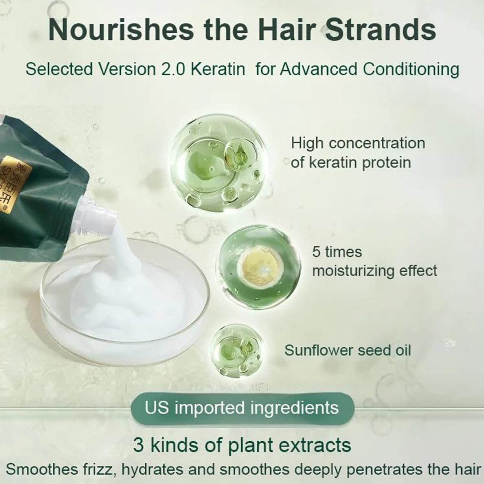 OBRADOYA Polypeptide Keratin Hair Mask for all hair types demonstrating versatility