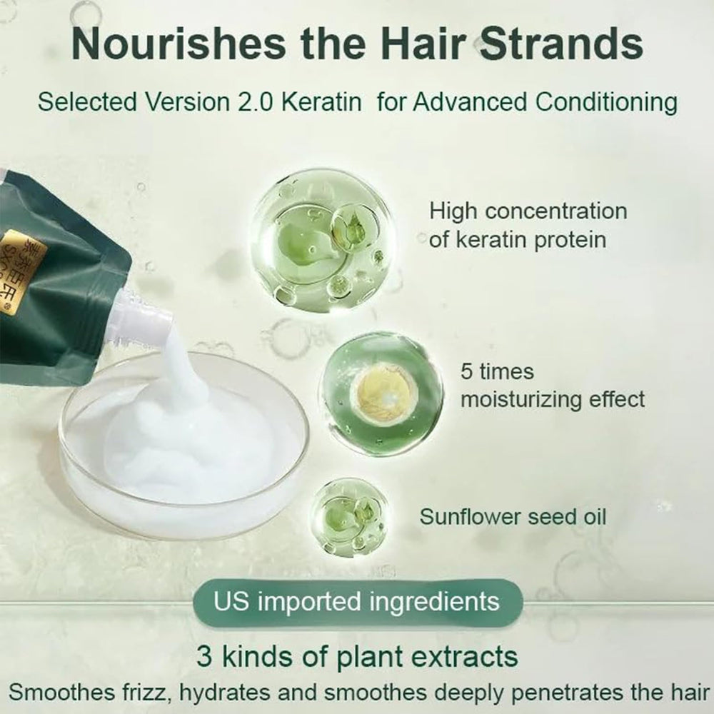 OBRADOYA Polypeptide Keratin Hair Mask for all hair types demonstrating versatility