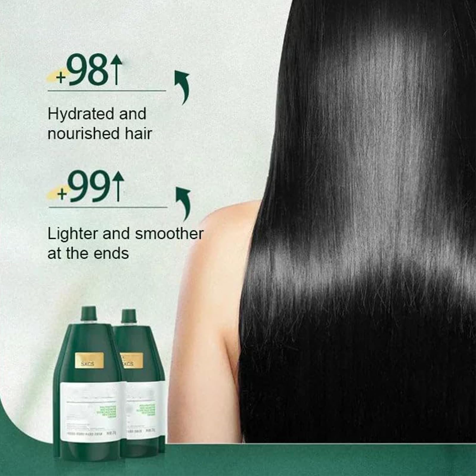 OBRADOYA Polypeptide Keratin Hair Mask applying steps on hair