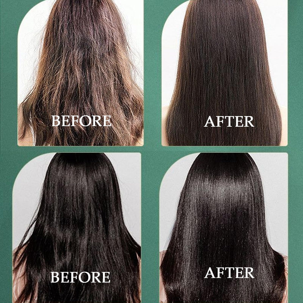 OBRADOYA Polypeptide Keratin Hair Mask before after shot hints damaged hair recovery
