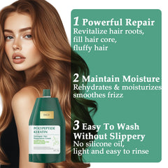 OBRADOYA Polypeptide Keratin Hair Mask pump dispense detail suggesting easy application