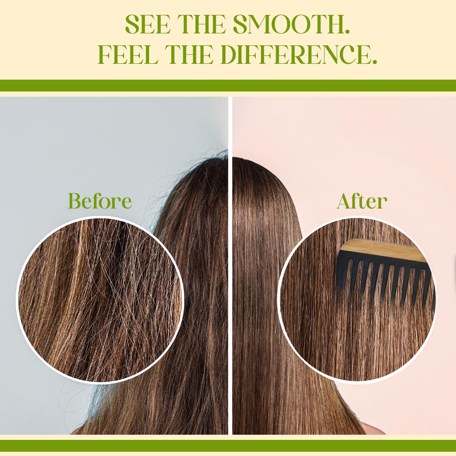 OBW OREN'S Bamboo Wide Tooth Comb travel-friendly styling for on-the-go routines