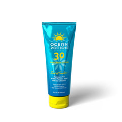 Ocean Potion sunscreen lotion bottle-front view shows SPF 30 protection for daily sun exposure.