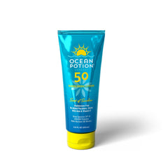 Ocean Potion Sunscreen Lotion SPF50 6.8oz front view, easy-to-grip bottle for sunny days.